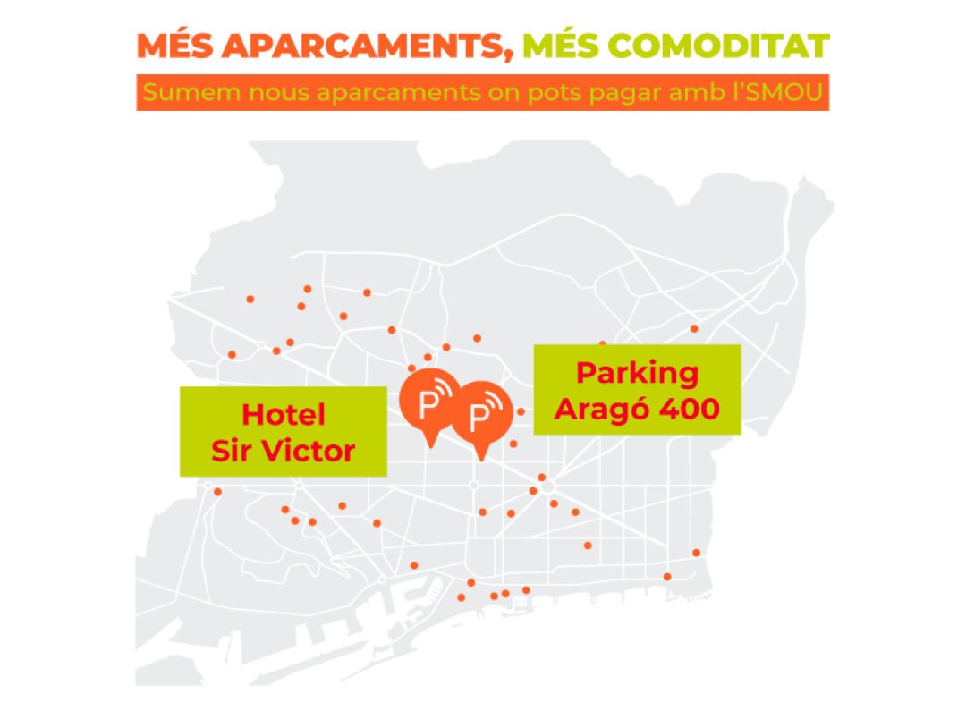 El pàrquing Aragó 400 i l'aparcament de l'Hotel Sir Victor s'uneixen a l'SMOU