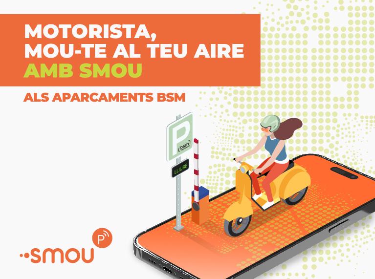 SMOU ja permet que les motos accedeixin als Aparcaments BSM amb 'Pàrquing via app'