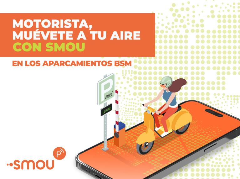 SMOU ya permite que las motos accedan a los Aparcamientos BSM con 'Parking vía app'